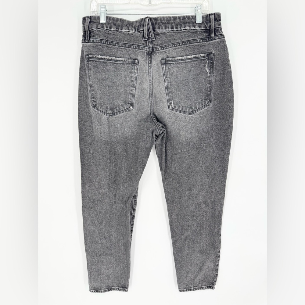 Good American Good Girlfriend High Waist Straight Leg Jeans In Black217 Sz 10/30 - Picture 9 of 12